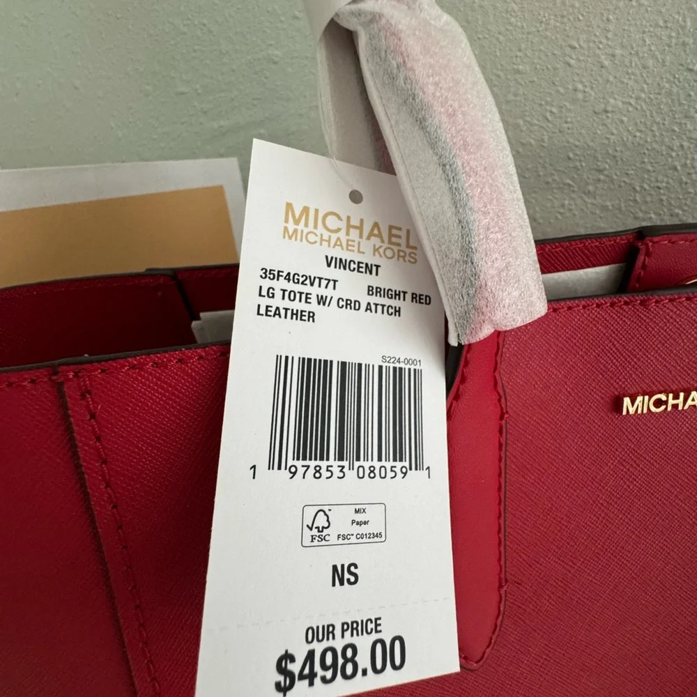 Michael Kors Vincent Large Tote Bag with Card Case
